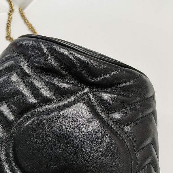 GG Marmont Mini Quilted Calfskin Black