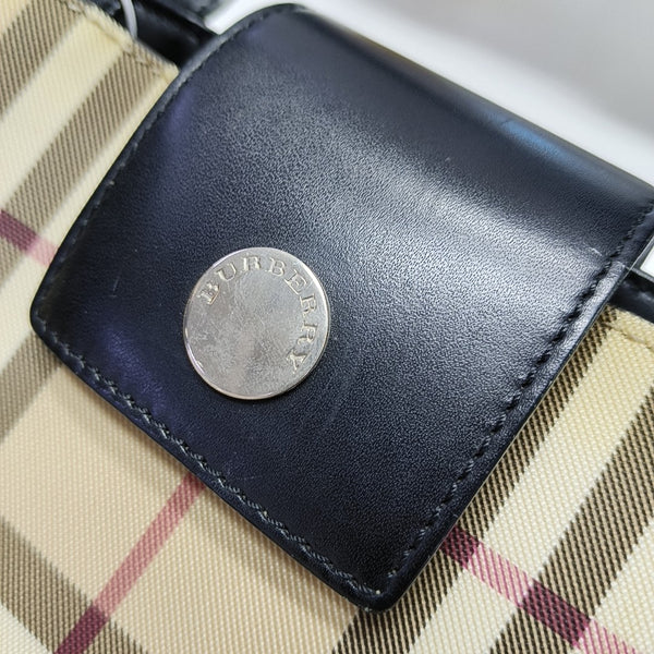 Coated Canvas Top Handle Bag Beige