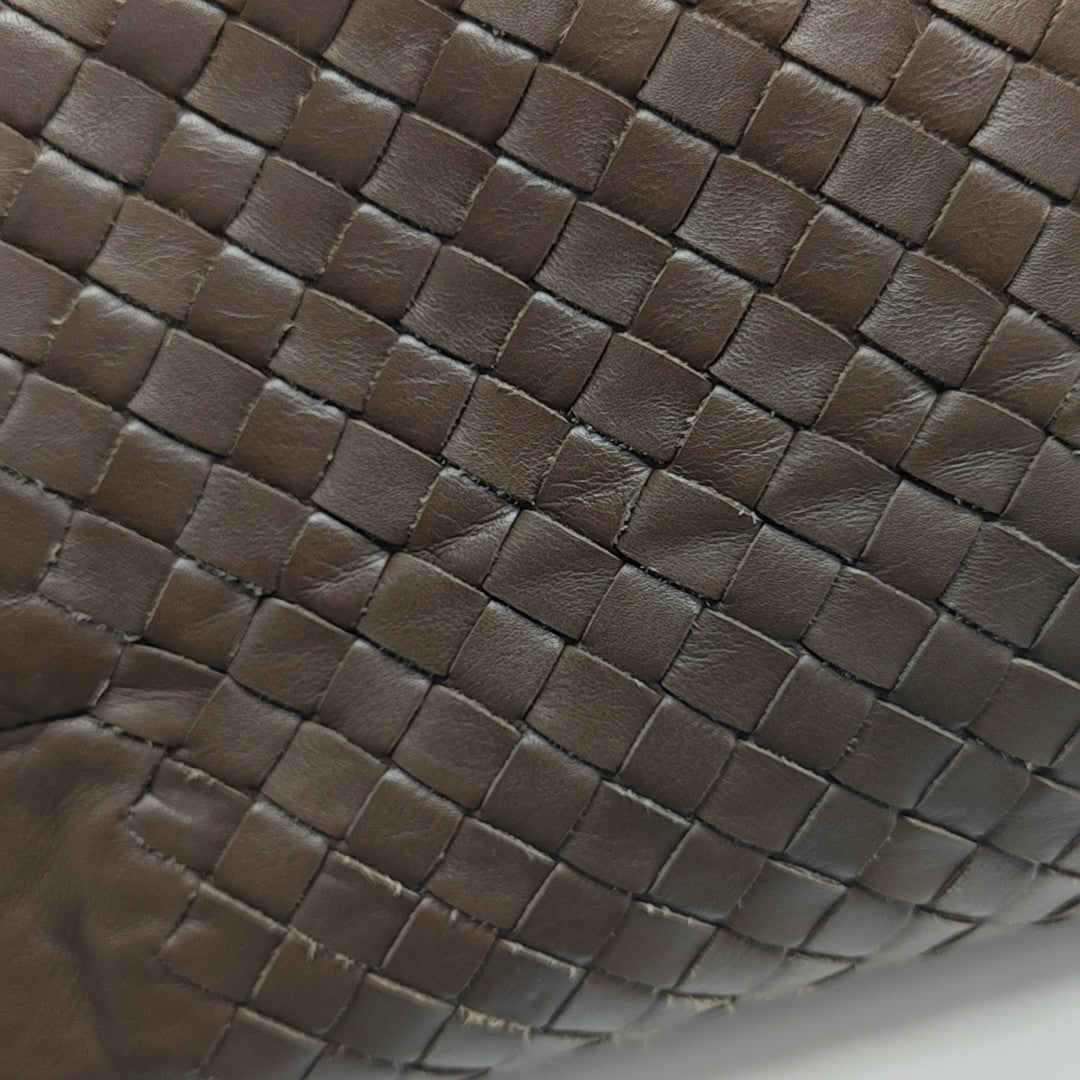 Calfskin Top Handle Bag Brown