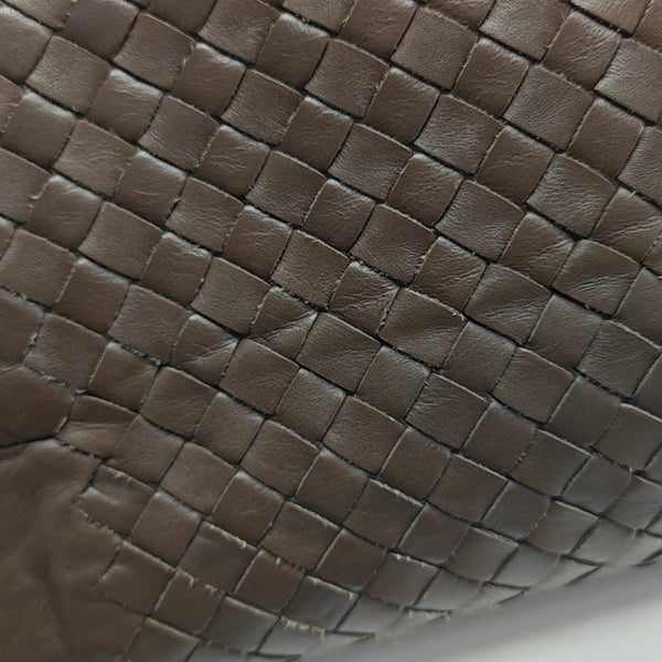 Calfskin Top Handle Bag Brown