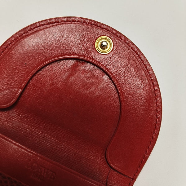 Calfskin Card Holder Red
