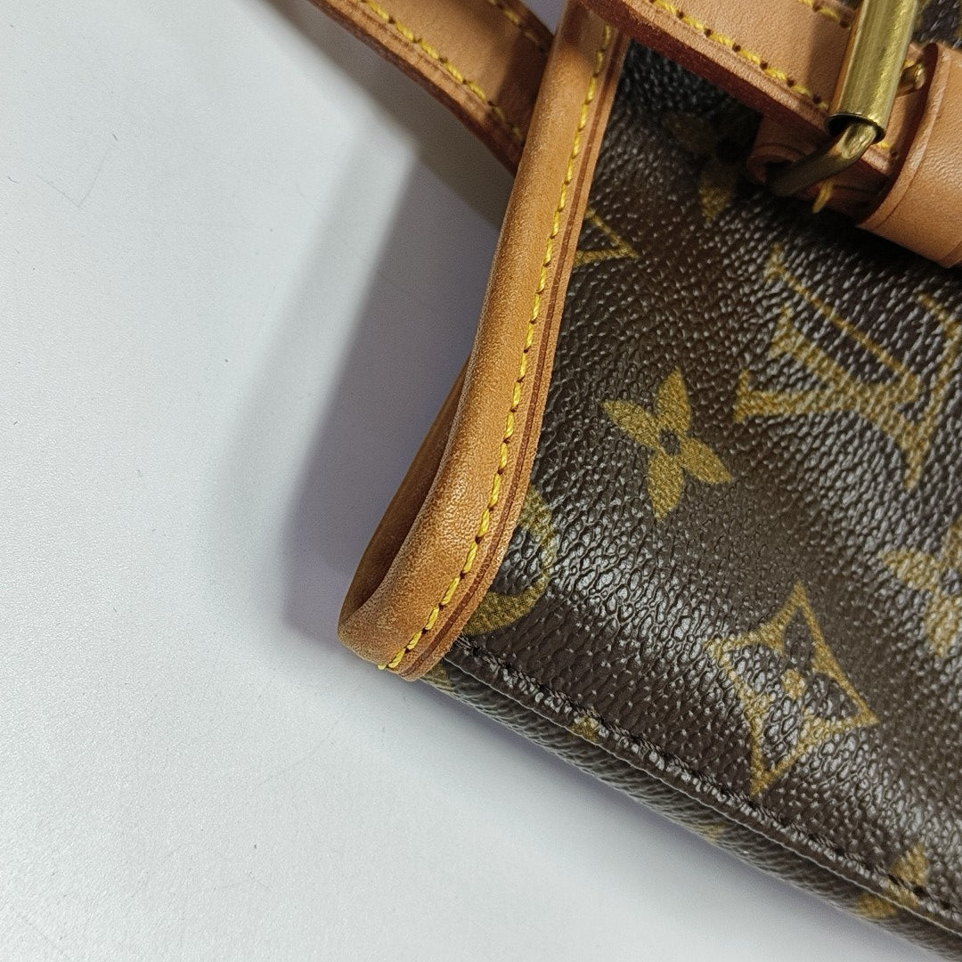 BUCKET PM Monogram Coated Canvas Brown