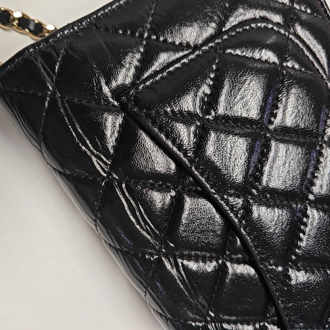 WOC Quilted Calfskin Black