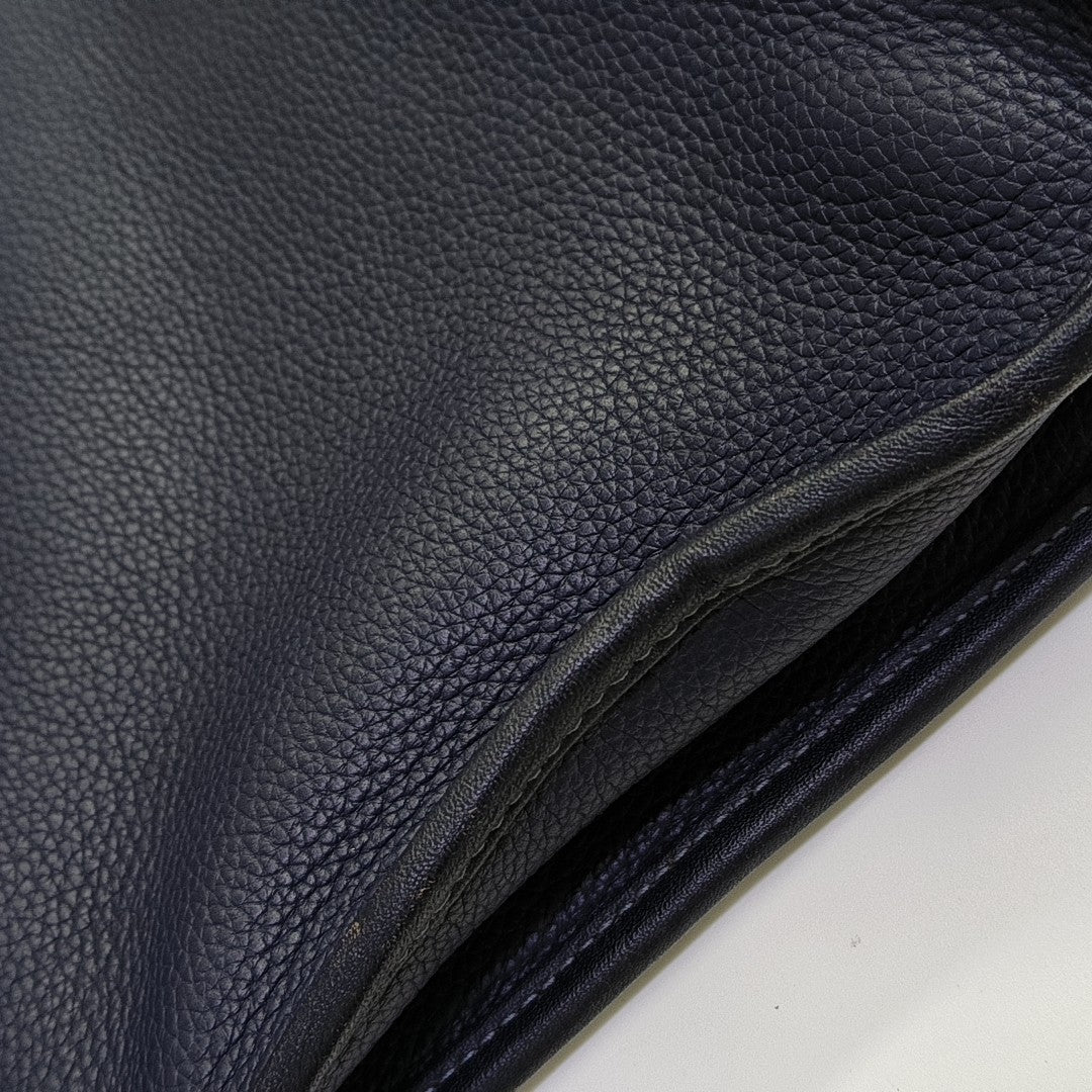 Calfskin Top Handle Bag Blue