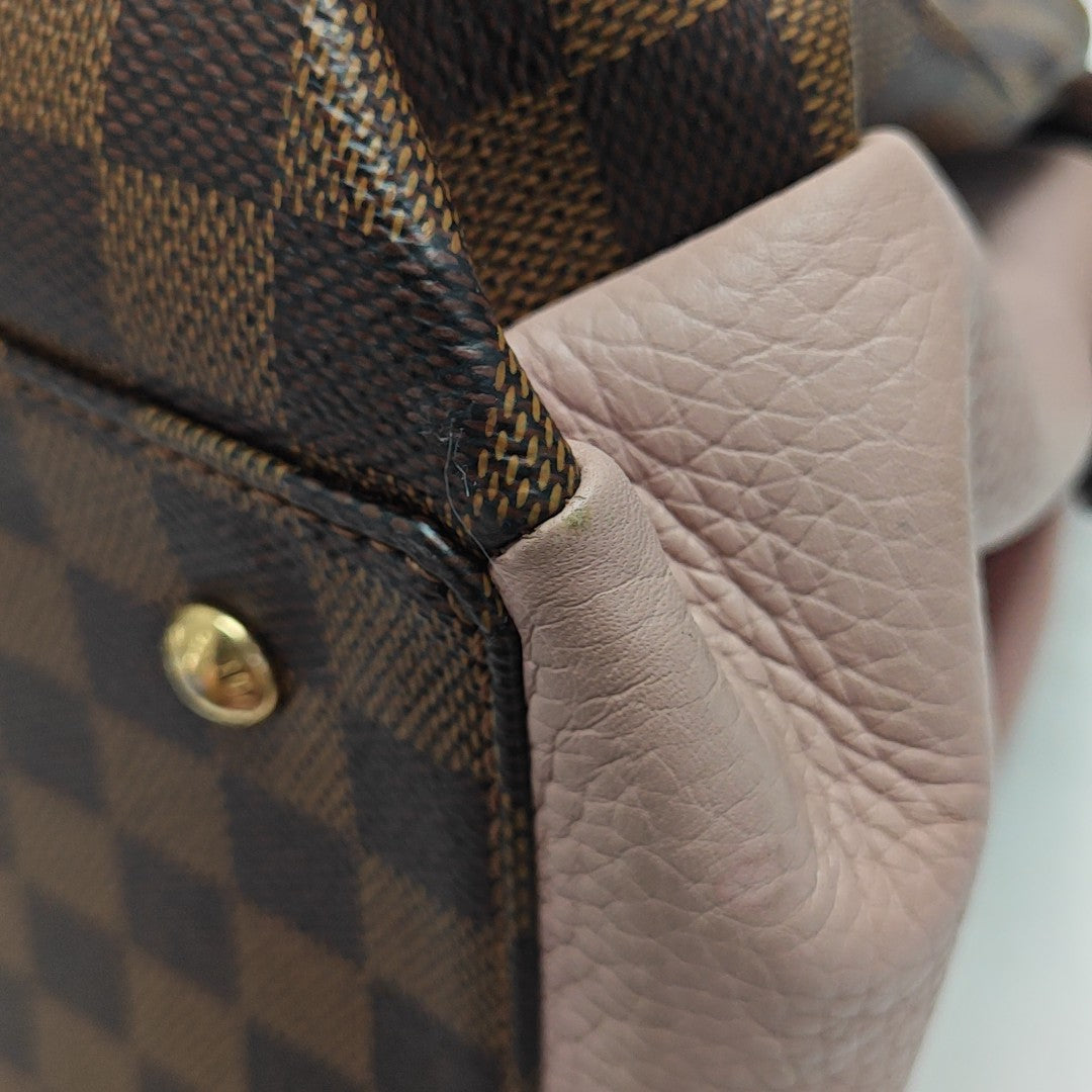 NORMANDY Damier Ebene Coated Canvas Brown