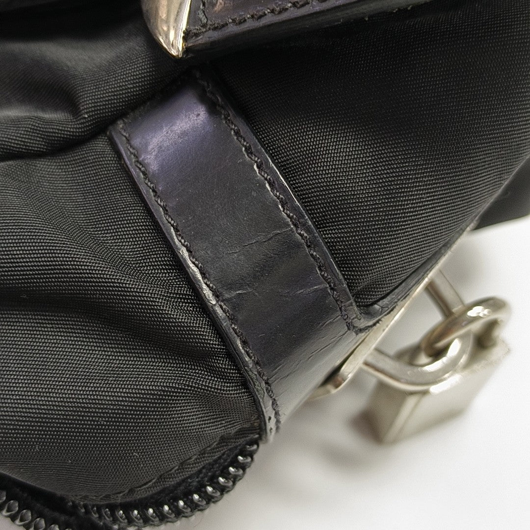 Nylon Shoulder Bag Black