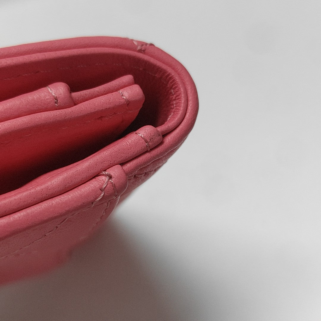 CLASSIC FLAP Quilted Lambskin Red Wallet