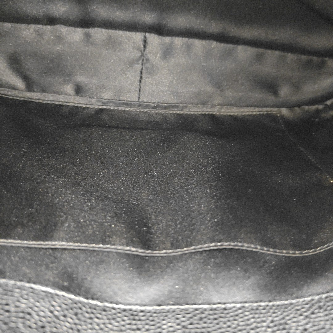CHANEL GST Large Quilted Grained Calfskin Black