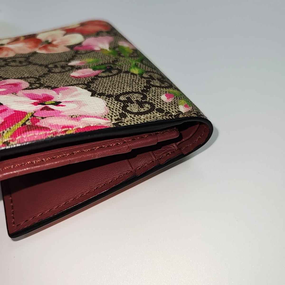 GG Blooms Monogram Coated Canvas Beige Wallet