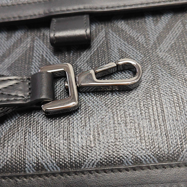 Hit The Road Oblique Coated Canvas Black