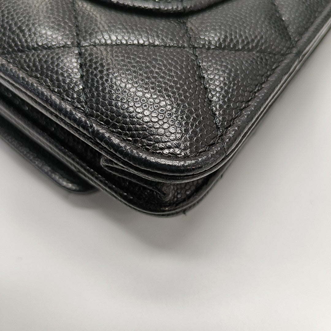 WOC Quilted Grained Calfskin Black