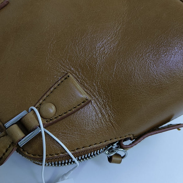 Calfskin Shoulder Bag Brown