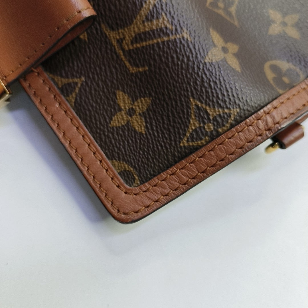 DAUPHINE WOC Monogram Coated Canvas Brown