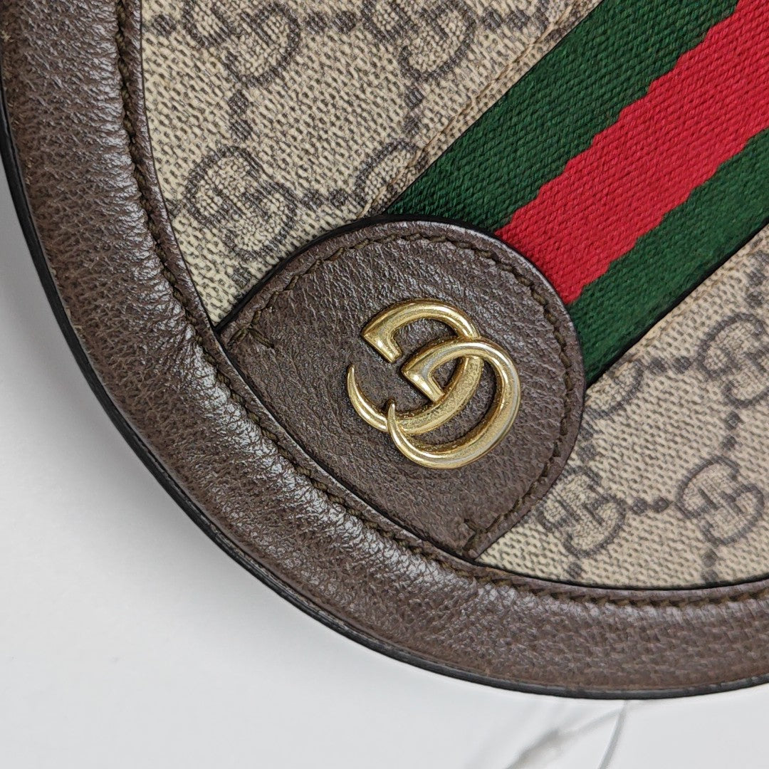 Ophidia Mini Monogram Coated Canvas Beige
