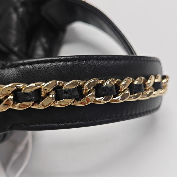 Quilted Lambskin Top Handle Bag Mini Black