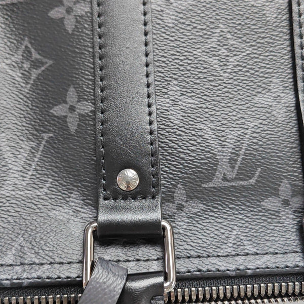 KEEPALL 25 Monogram Coated Canvas Black