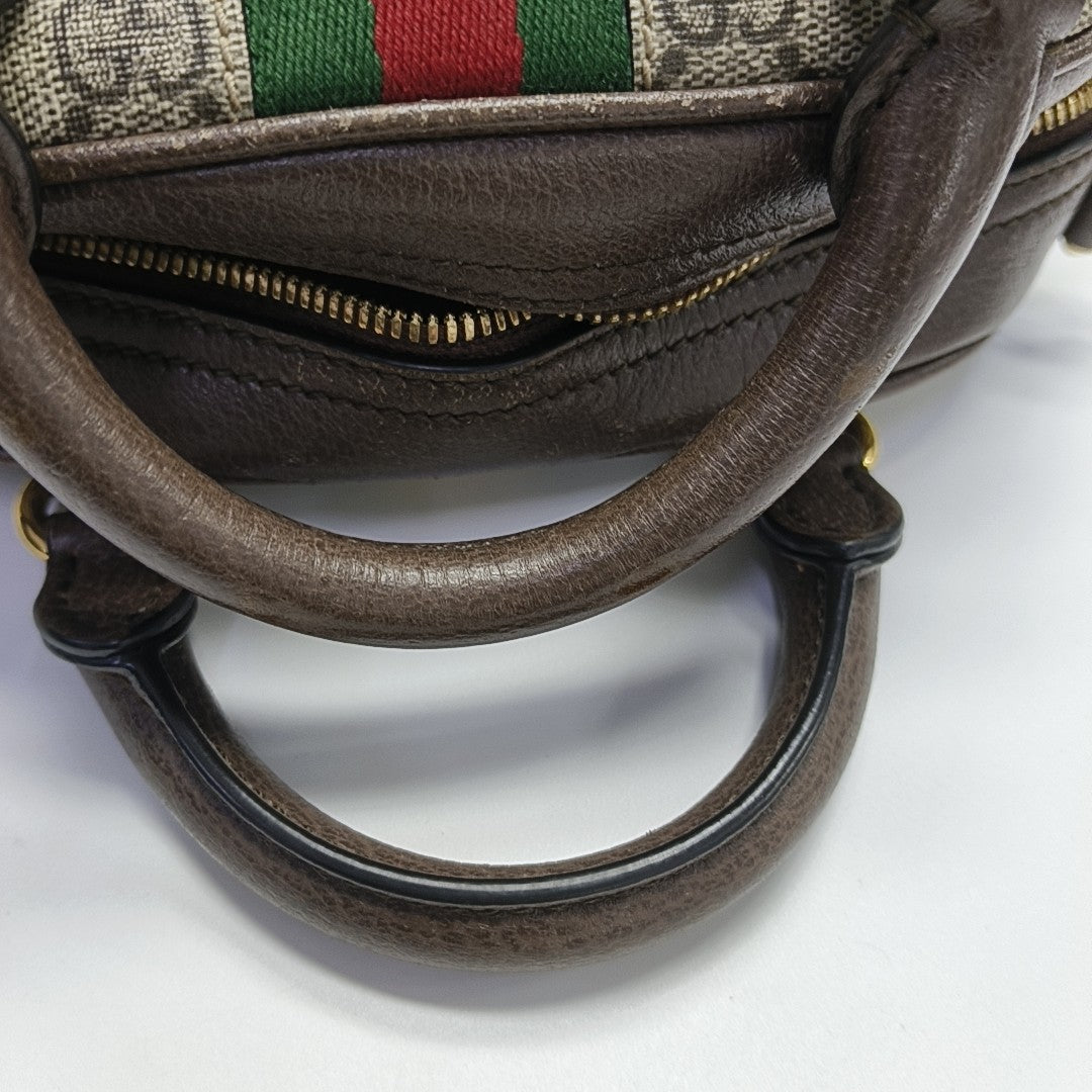 Ophidia Mini Monogram Coated Canvas Beige