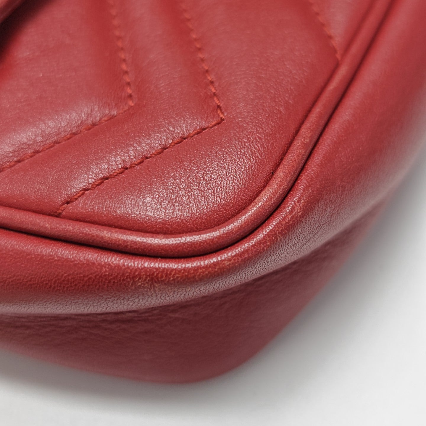 GG Marmont Mini Quilted Calfskin Red