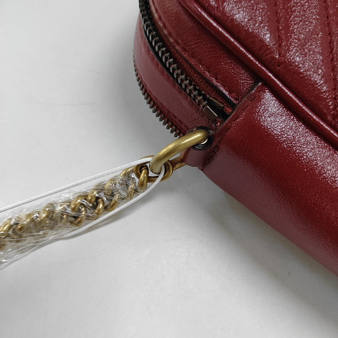 GG Marmont Mini Quilted Calfskin Red