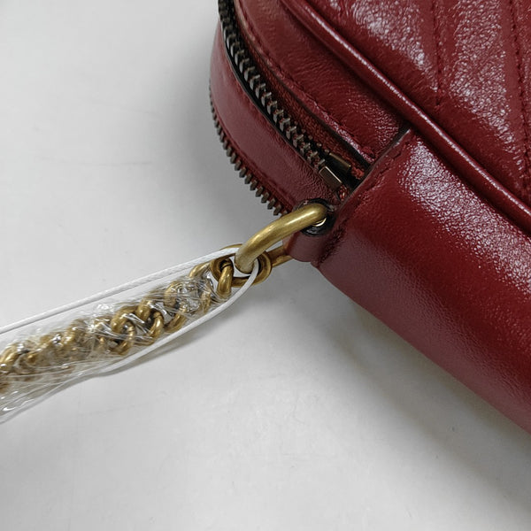 GG Marmont Mini Quilted Calfskin Red