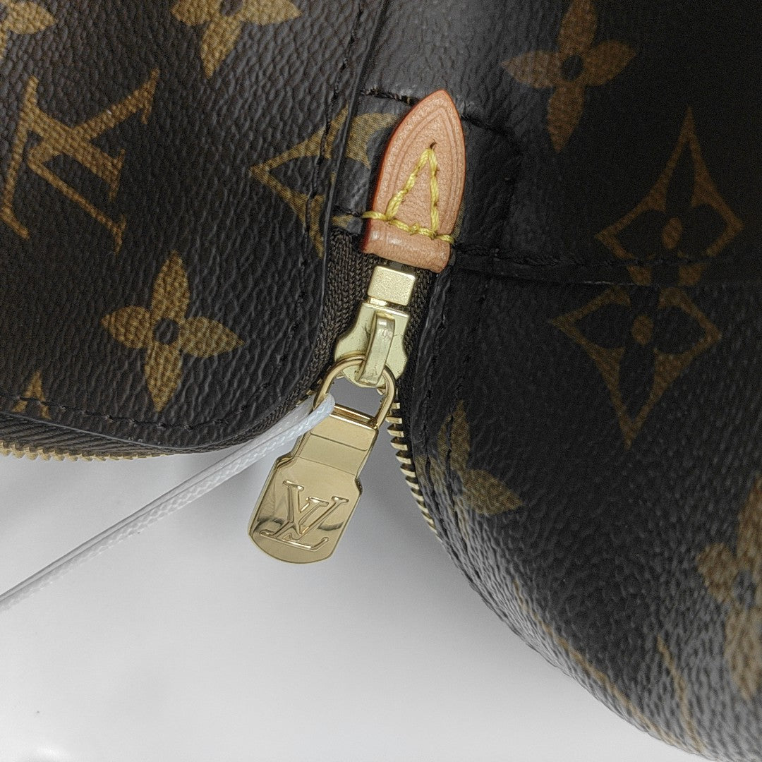 Monogram Coated Canvas Clutch Brown