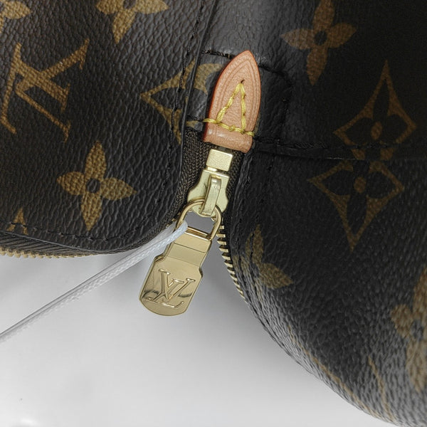 Monogram Coated Canvas Clutch Brown