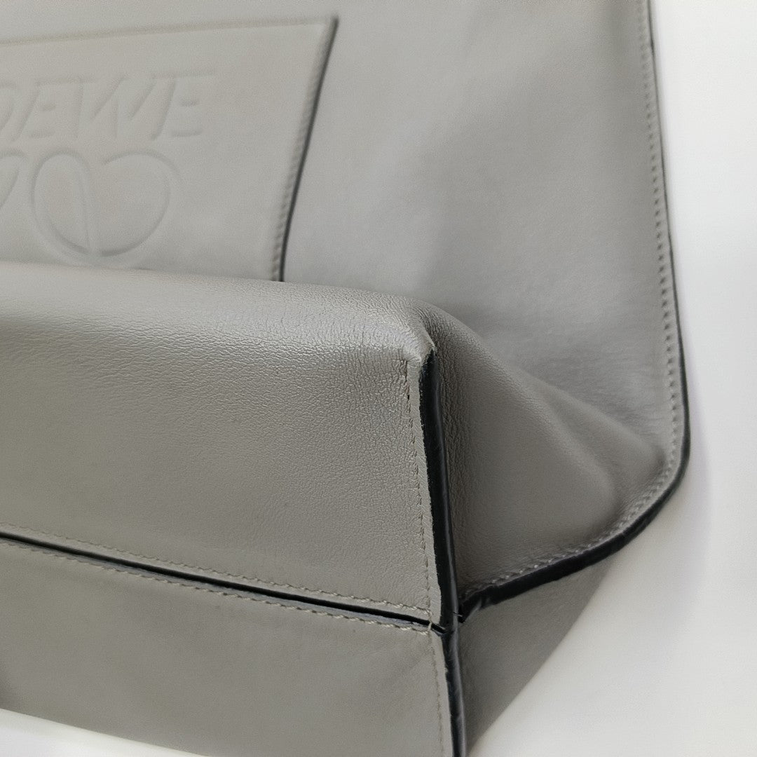 Calfskin Top Handle Bag Gray