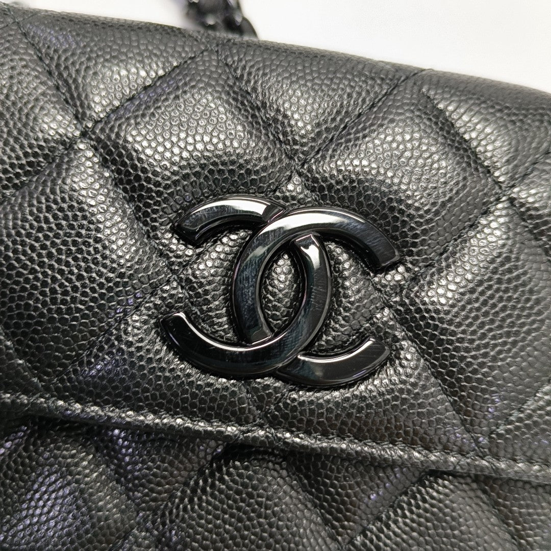 Quilted Grained Calfskin Black