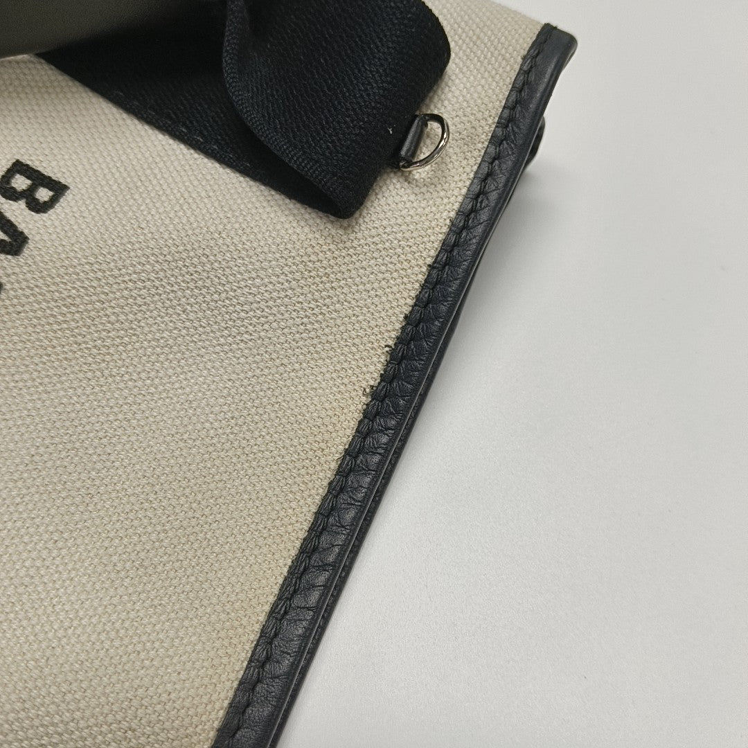 Navy Mini Canvas Beige