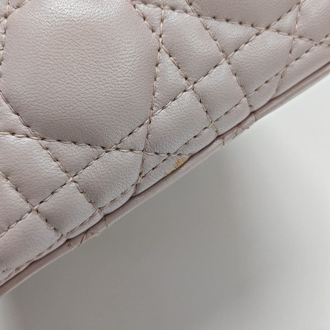 Lady Dior Mini Cannage Lambskin Pink
