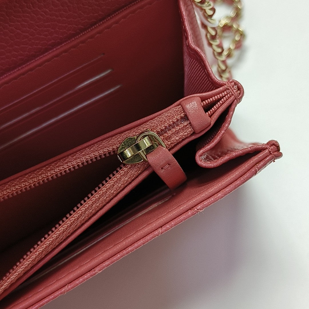Quilted Grained Calfskin Pink