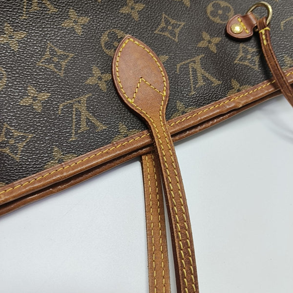 NEVERFULL MM Monogram Coated Canvas Brown