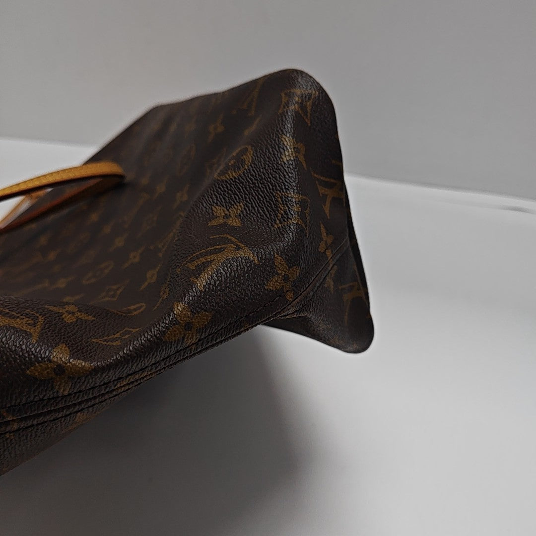 NEVERFULL MM Monogram Coated Canvas Brown