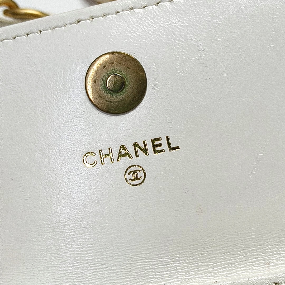 Quilted Lambskin White