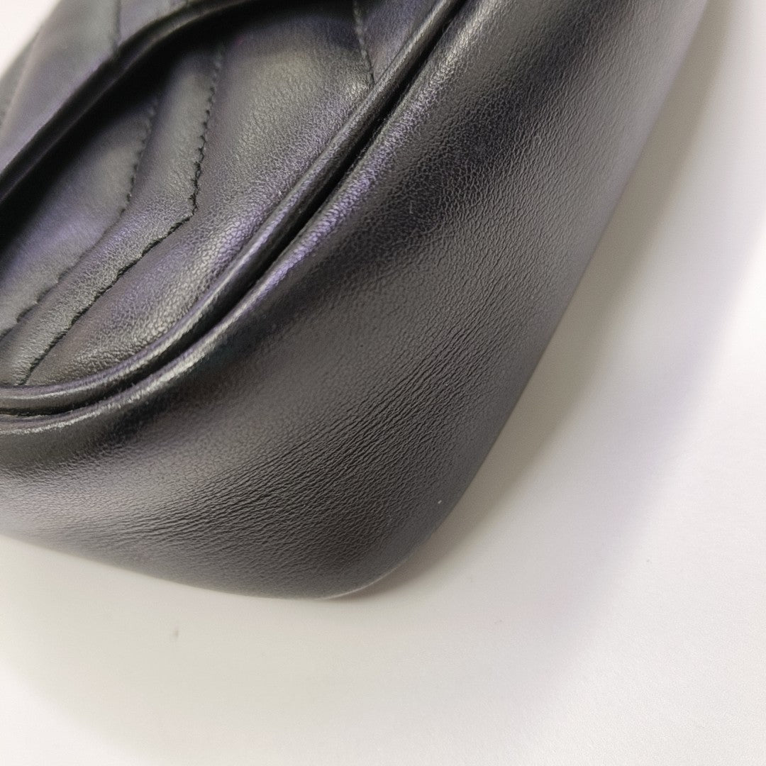 GG Marmont Mini Quilted Calfskin Black