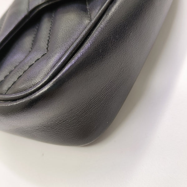 GG Marmont Mini Quilted Calfskin Black