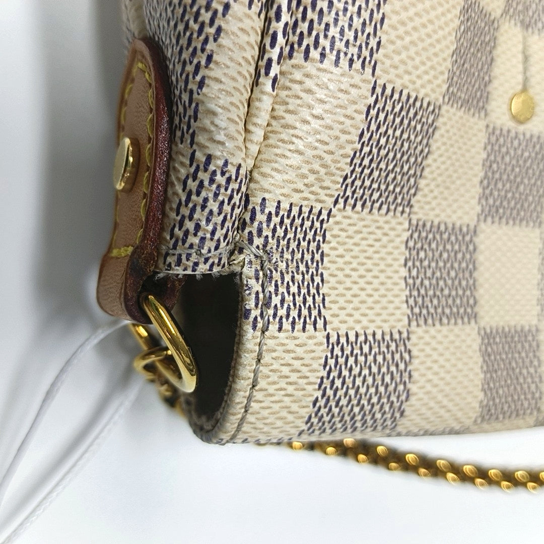 FAVORITE PM Damier Azur Coated Canvas White
