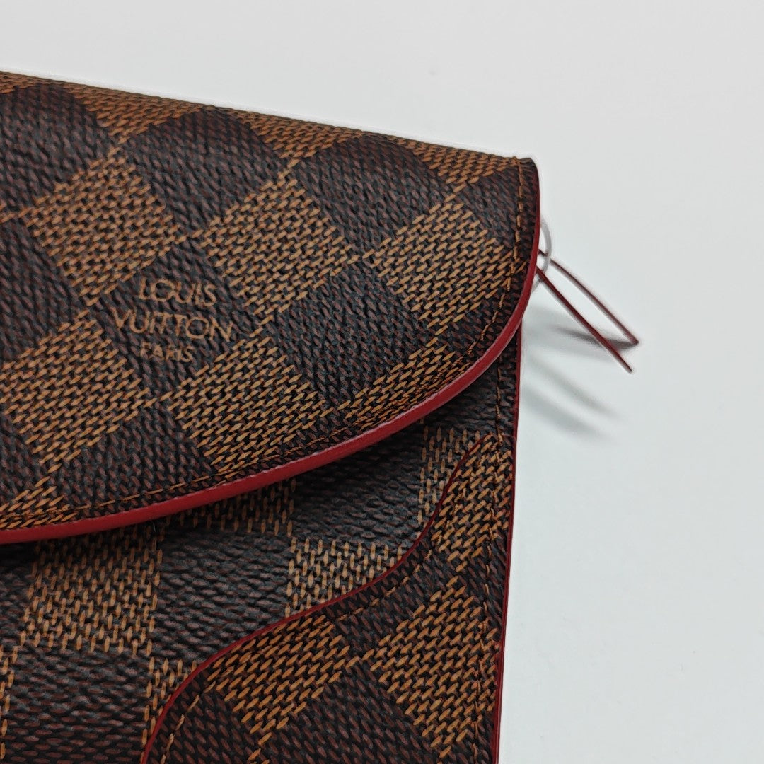 CAÏSSA Damier Ebene Coated Canvas Brown Wallet