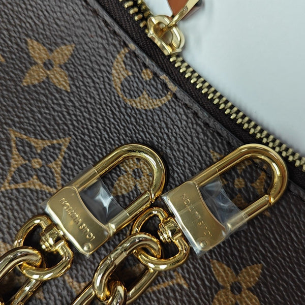 LOOP HOBO Monogram Coated Canvas Brown