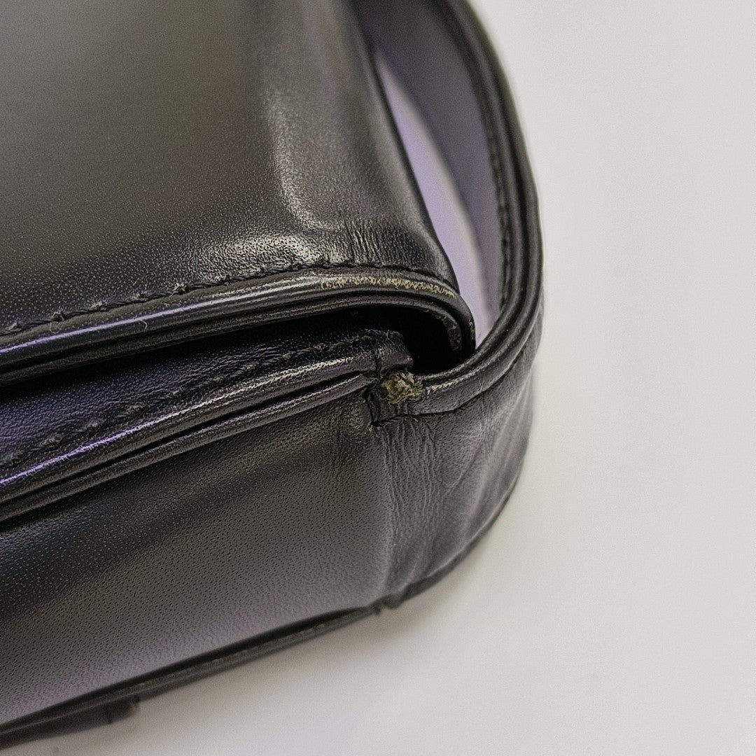Calfskin Shoulder Bag Black