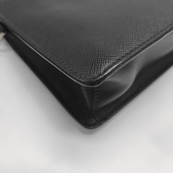 Saffiano Calfskin Clutch Black