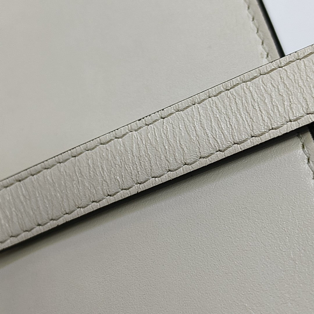 Calfskin Shoulder Bag White