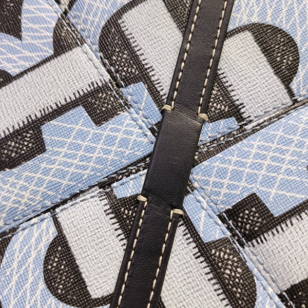 Beach Tote Coated Canvas Blue
