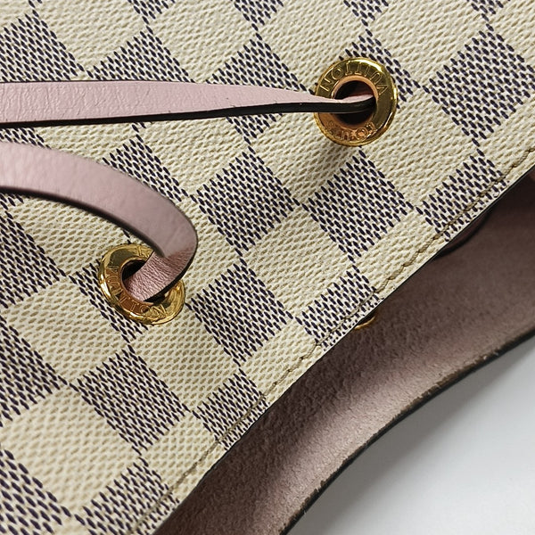 NÉONOÉ MM Damier Azur Coated Canvas White