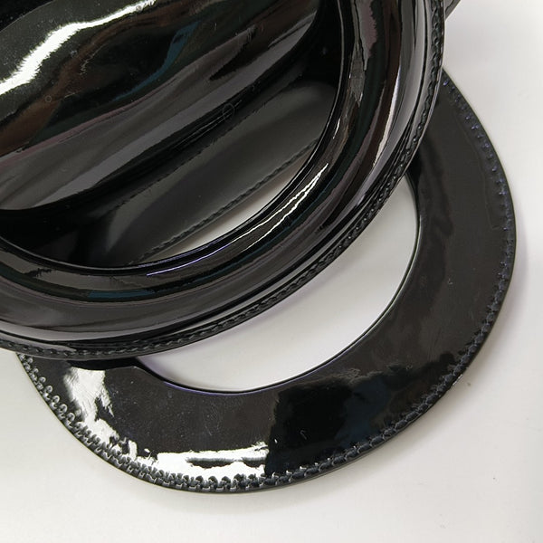 Lady Dior Mini Cannage Patent Leather Black