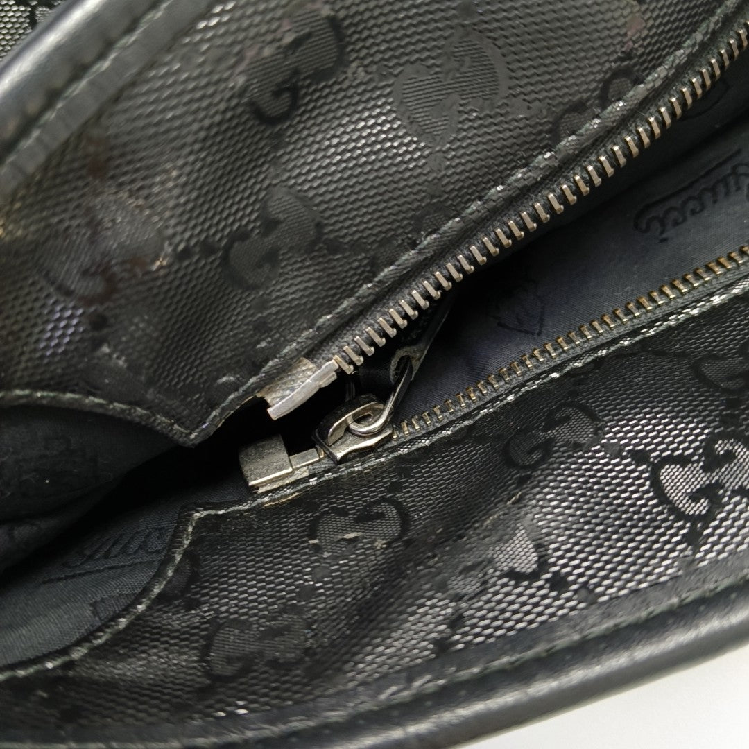 GG Imprime Monogram Coated Canvas Black