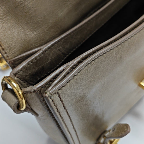 Calfskin Shoulder Bag Beige