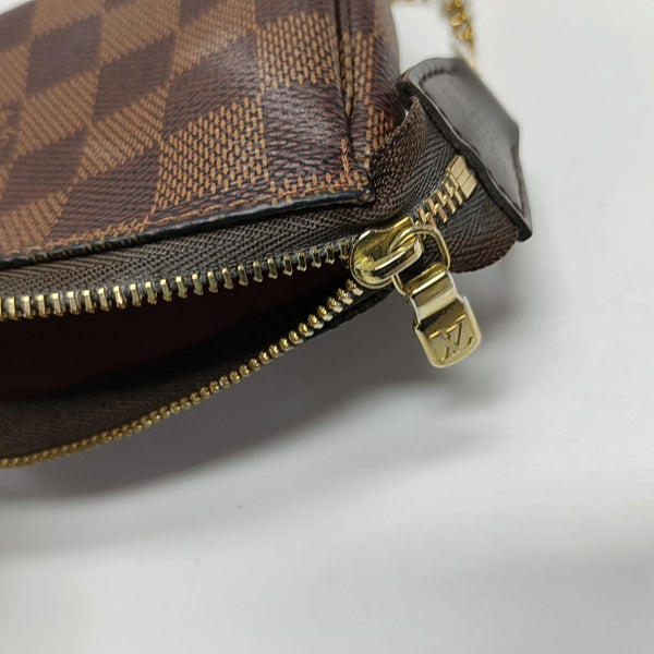 ACCESSOIRES Mini Damier Ebene Coated Canvas Brown