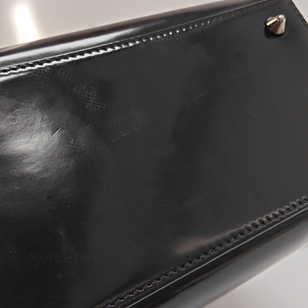 Lady Dior Medium Patent Leather Black