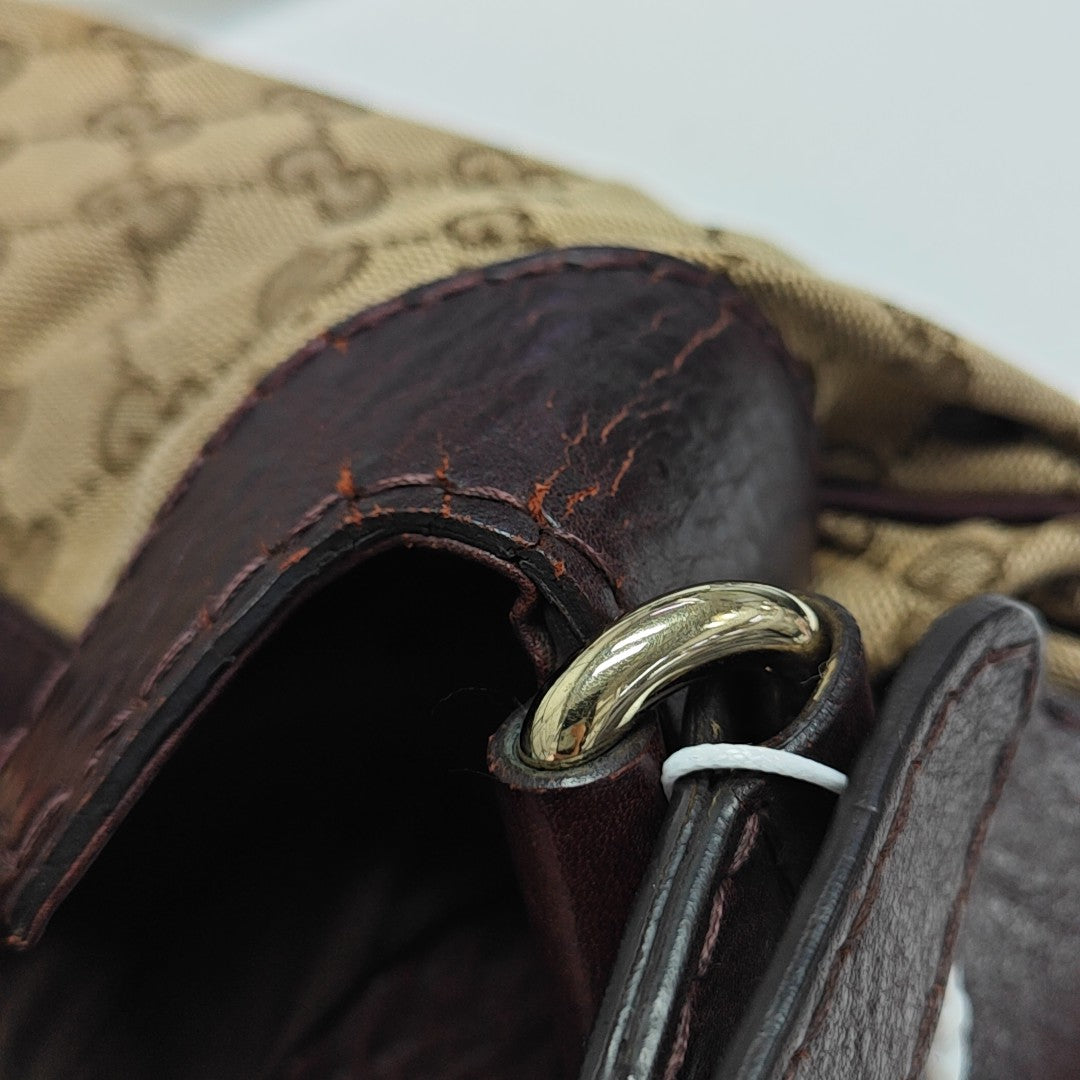 Monogram Canvas Shoulder Bag Beige
